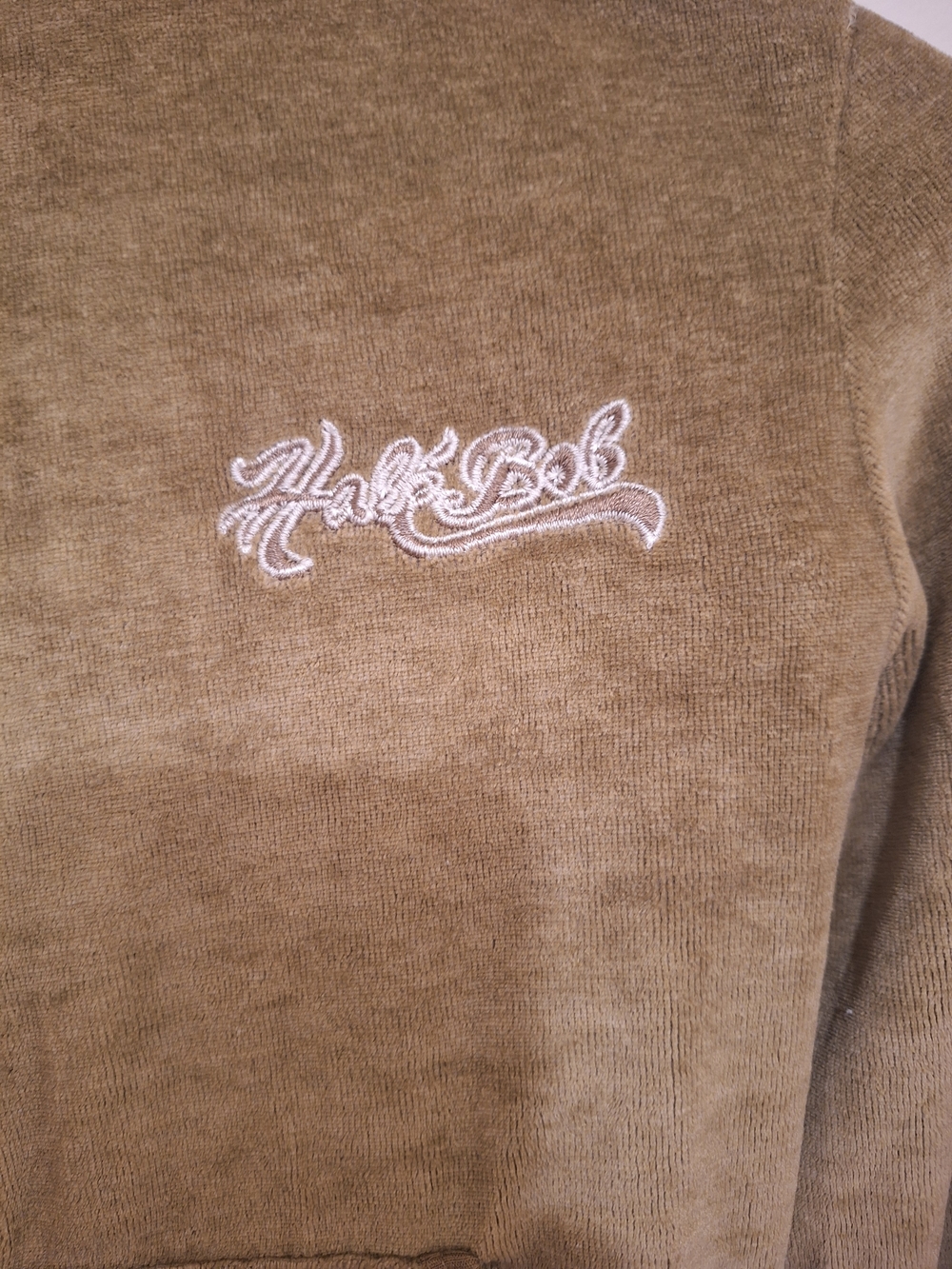 Hale Bob Olive Green Velour Track Jacket with White Stripes - Picture 2 of 11